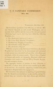 Cover of: [Report of] the Committee appointed on the 29th inst.: to visit the military general hospitals in and around Washington, and to ascertain their condition and the wants of the sick and wounded volunteers.