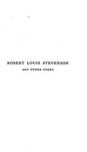 Cover of: Robert Louis Stevenson: an elegy, and other poems mainly personal