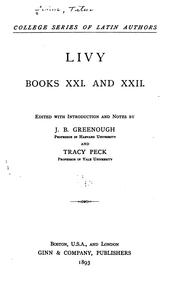 Cover of: Livy, books XXI. and XXII by Titus Livius