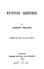 Cover of: Hunting sketches
