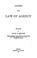 Cover of: Cases on the law of agency