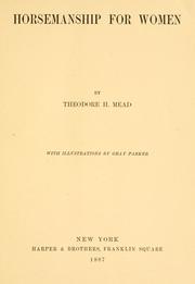 Cover of: Horsemanship for women by Theodore Hoe Mead