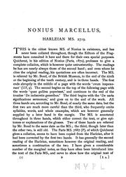 Nonius Marcellus De compendiosa doctrina by John Henry Onions