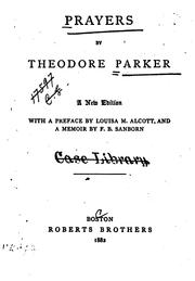 Cover of: Prayers by Theodore Parker