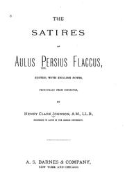 Cover of: The satires of Aulus Persius Flaccus