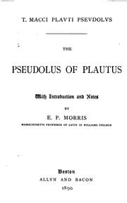 Cover of: T. Macci Plavti Psevdolvs: the Pseudolus of Plautus