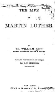 Cover of: The life of Martin Luther.