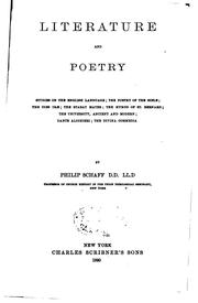 Cover of: Literature and poetry.: Studies on the English language; the poetry of the Bible; the Dies iræ; the Stabat Mater; the hymns of St. Bernard; the university, ancient and modern; Dante Alighieri; the Divina commedia