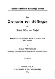 Cover of: Der trompeter von Säkkingen by Joseph Viktor von Scheffel