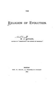 Cover of: The religion of evolution.