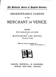 Cover of: Shakespeare's comedy of The merchant of Venice. by William Shakespeare, William Shakespeare