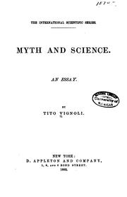Cover of: Myth and science.: An essay.
