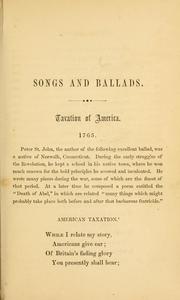 Cover of: Songs and ballads of the American Revolution. by Moore, Frank