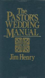 Cover of: The pastor's wedding manual