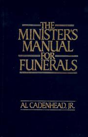 Cover of: Minister's manual for funerals