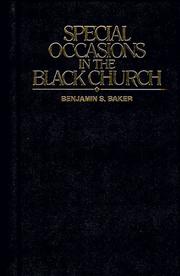 Cover of: Special occasions in the Black church