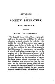 Cover of: Outlooks on society, literature and politics by Edwin Percy Whipple