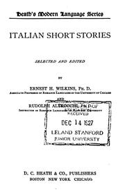 Cover of: Italian short stories by Ernest Hatch Wilkins