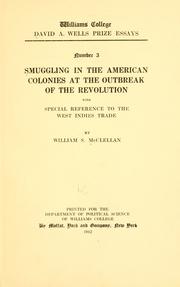 Cover of: Smuggling in the American colonies at the outbreak of the Revolution: with special reference to the West Indies trade