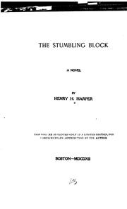 Cover of: The stumbling block: a novel
