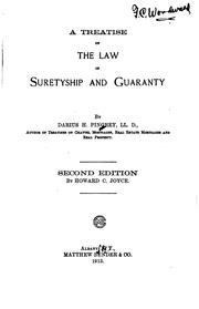 Cover of: A treatise on the law of suretyship and guaranty by Darius H. Pingrey