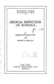 Cover of: Medical inspection of schools
