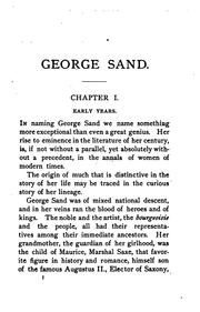 Cover of: George Sand. by Bertha Thomas