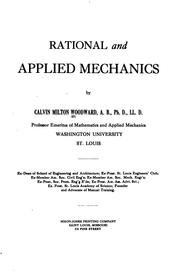 Cover of: Rational and applied mechanics by Calvin Milton Woodward