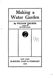 Cover of: Making a water garden