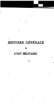 Cover of: Essai sur l'histoire générale de l'art militaire