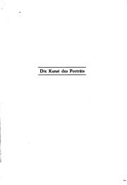 Cover of: Die kunst des porträts ... by Waetzoldt, Wilhelm, Waetzoldt, Wilhelm