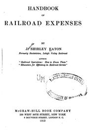 Cover of: Handbook of railroad expenses