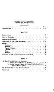 Cover of: study of Wulfstan's Homilies: their style and sources...