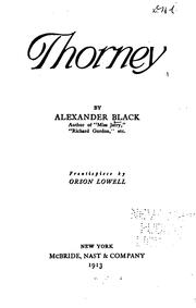 Cover of: Thorney by Alexander Black