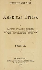 Cover of: Peculiarities of American cities.