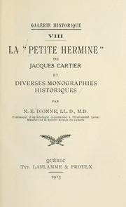 La " Petite Hermine" de Jacques Cartier by Dionne, N.-E.