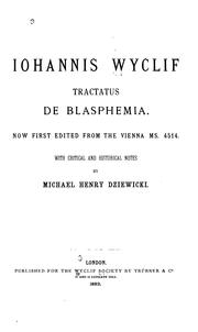 Cover of: Iohannis Wyclif Tractatus de blasphemia.