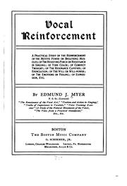 Cover of: Vocal reinforcement by Edmund J. Myer