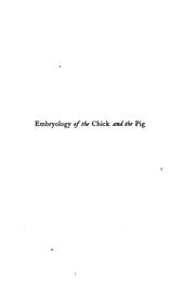Cover of: Embryology of the chick and the pig: laboratory outlines
