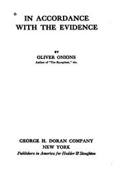 Cover of: In accordance with the evidence by Oliver Onions