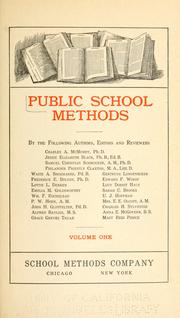 Cover of: Public school methods