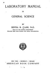 Cover of: Laboratory manual in general science