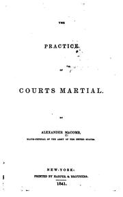 Cover of: The practice of courts martial.