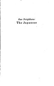 Cover of: Our neighbors: the Japanese