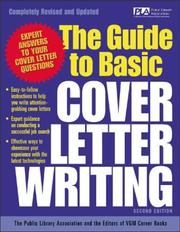 Cover of: The Guide to Basic Cover Letter Writing by Public Library Association., Editors of VGM, VGM, Public Library Association., Editors of VGM, Public Library Association., VGM