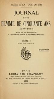 Cover of: Journal d'une femme de cinquante ans, 1778-1815
