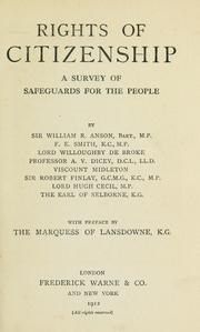 Cover of: Rights of citizenship: a survey of safeguards for the people ...