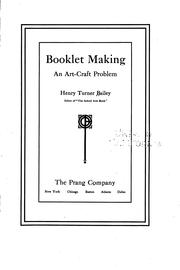 Cover of: Booklet making: an art-craft problem