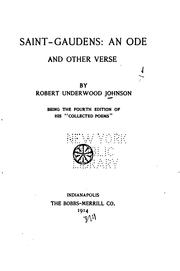 Cover of: Saint-Gaudens by Robert Underwood Johnson