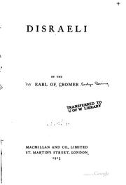 Cover of: Disraeli